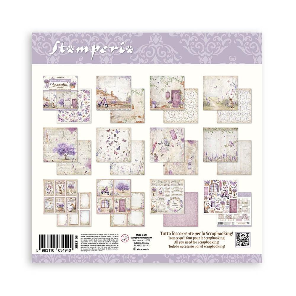 Stamperia Double-Sided Paper Pad 8x8 - Lavender