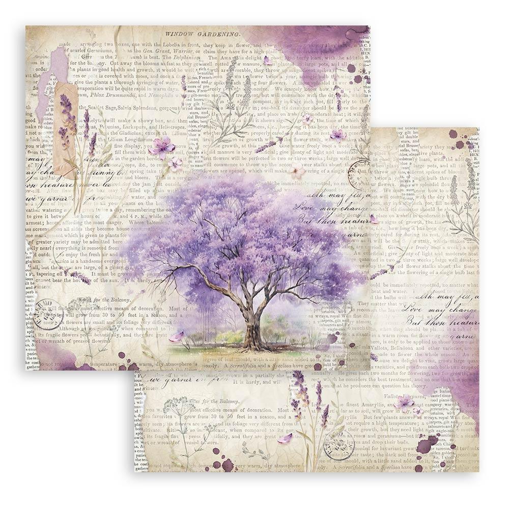 Stamperia Double-Sided Paper Pad 8x8 - Lavender