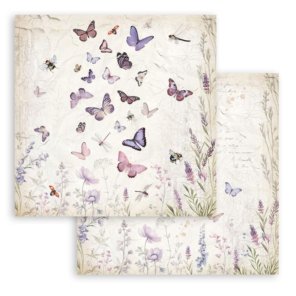 Stamperia Double-Sided Paper Pad 8x8 - Lavender