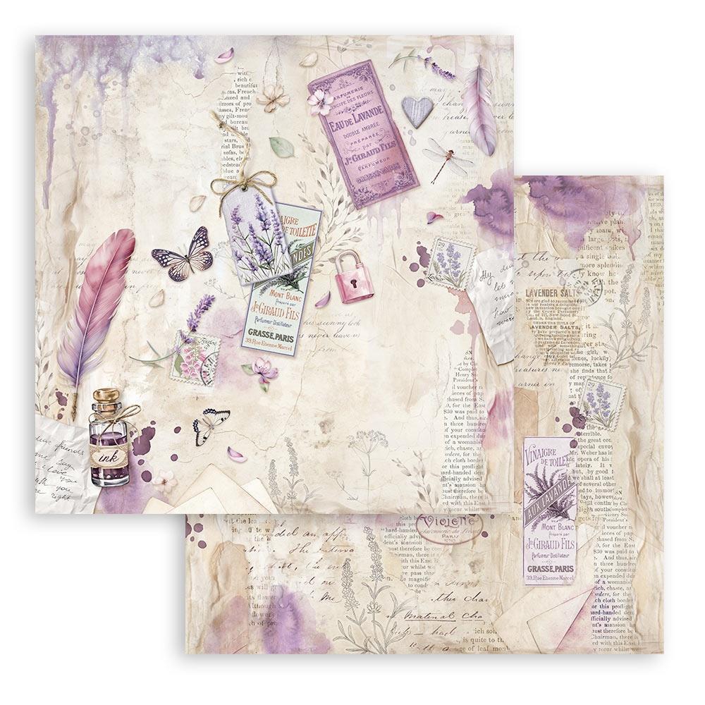 Stamperia Double-Sided Paper Pad 8x8 - Lavender