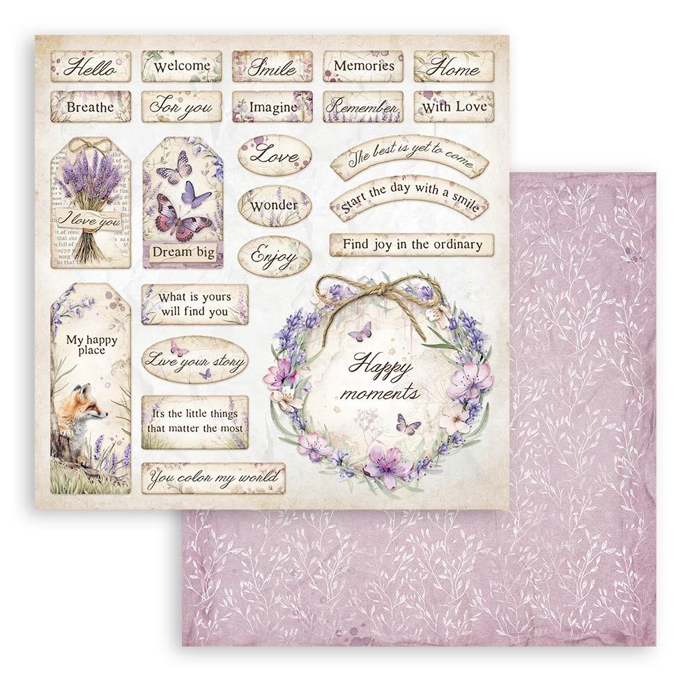 Stamperia Double-Sided Paper Pad 8x8 - Lavender