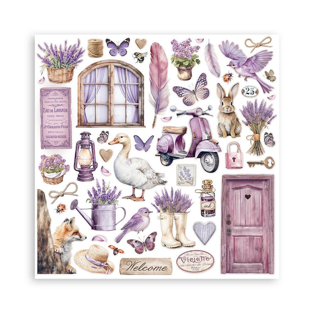 Stamperia Double-Sided Paper Pad 8x8 - Lavender