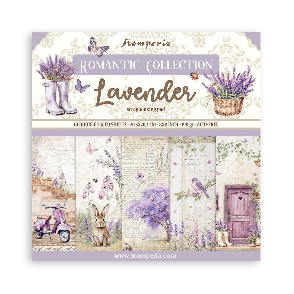 Stamperia Double-Sided Paper Pad 8x8 - Lavender