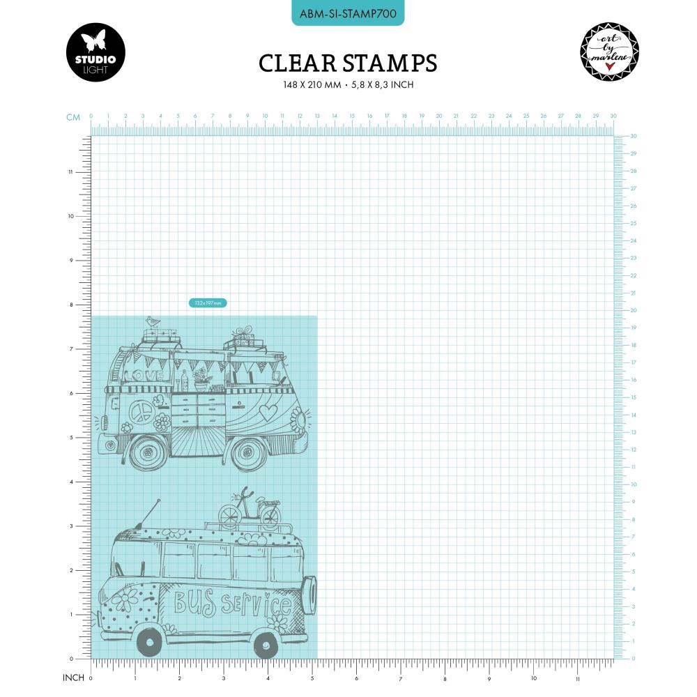 Art By Marlene Signature Collection Clear Stamps - Nr. 700 Hippie Busses