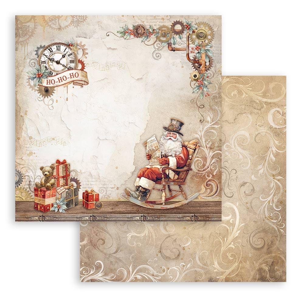 Stamperia Double-Sided Paper Pad 8x8 - Gear Up For Christmas