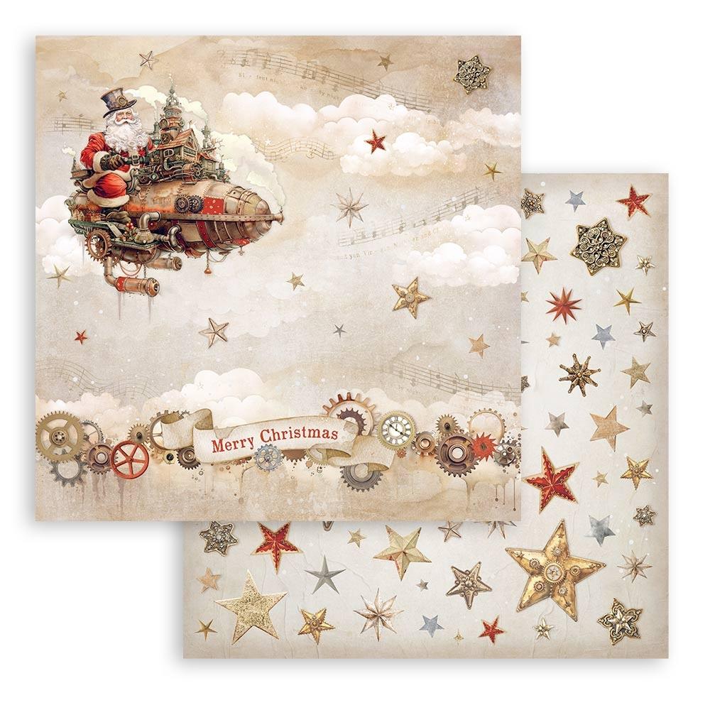 Stamperia Double-Sided Paper Pad 8x8 - Gear Up For Christmas