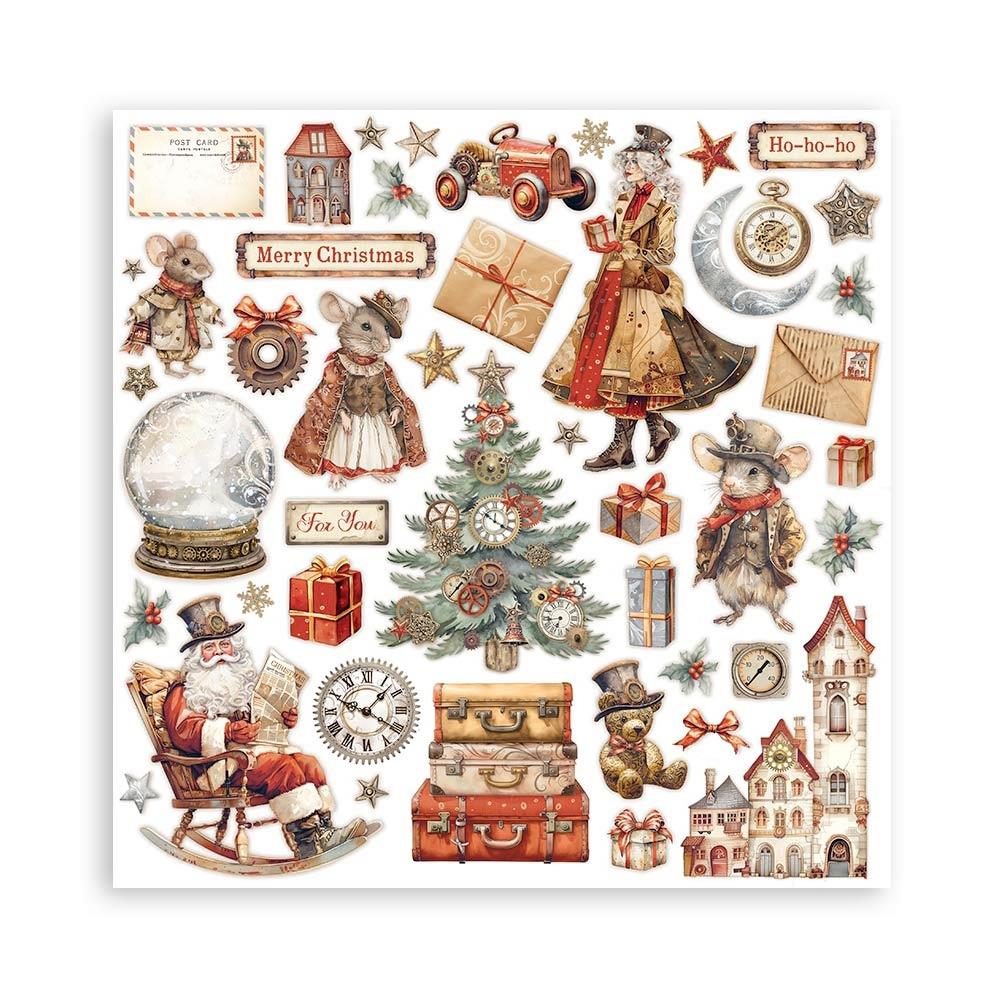 Stamperia Double-Sided Paper Pad 8x8 - Gear Up For Christmas