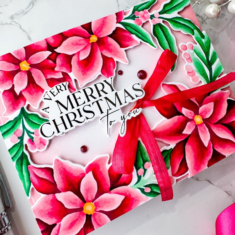 Pinkfresh Studio Die - Poinsettia Frame