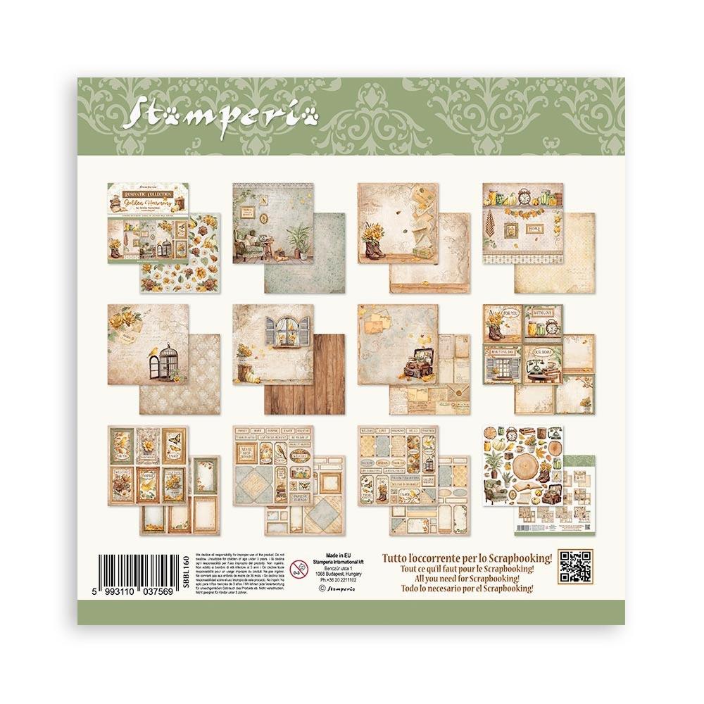 Stamperia Double-Sided Paper Pad 12x12 - Golden Harmony