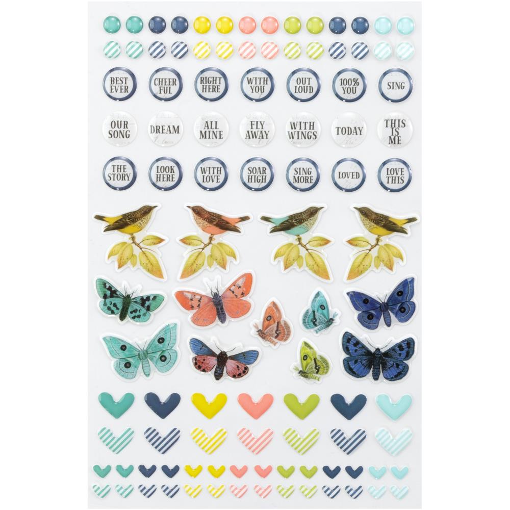 49 And Market Epoxy Stickers - Birdsong Wishing Bubbles