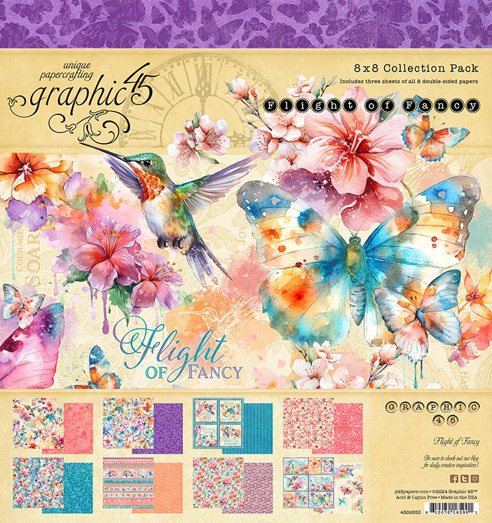 Graphic 45 - Collection Pack 8x8 - Flight of Fancy