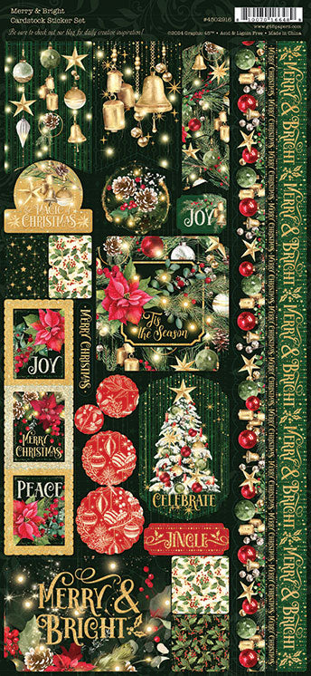 Graphic 45 Cardstock Stickers - Merry & Bright