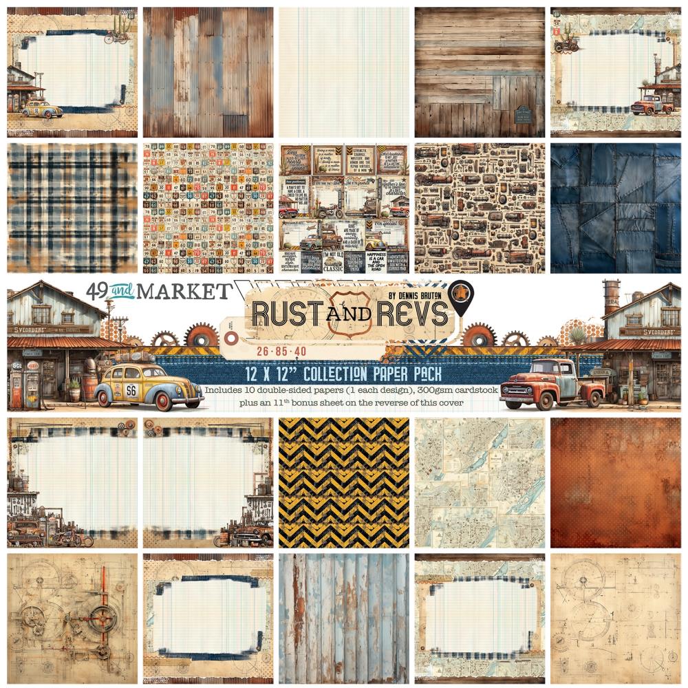 49 And Market Collection Pack 12X12 - Rust And Revs