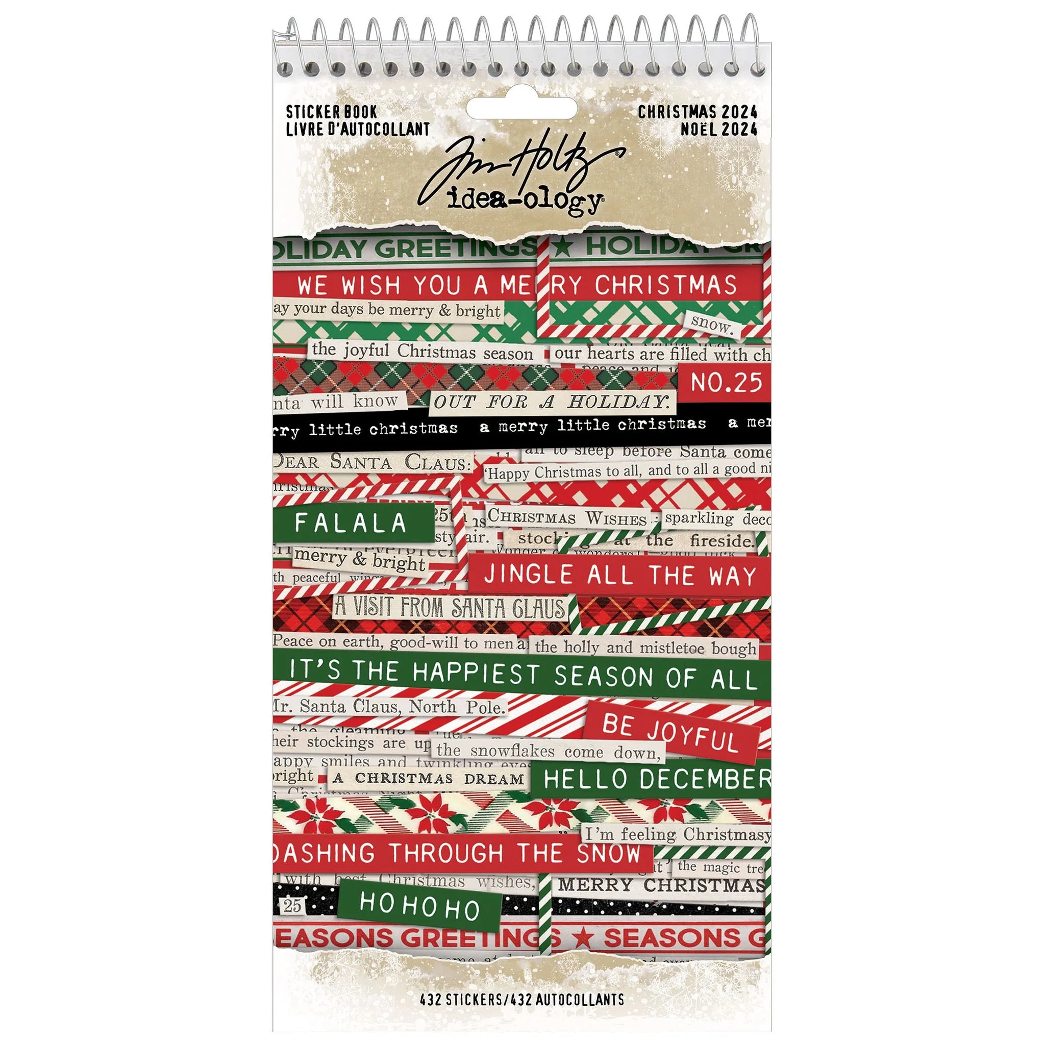 Tim Holtz Idea-Ology Sticker Book - Christmas 2024