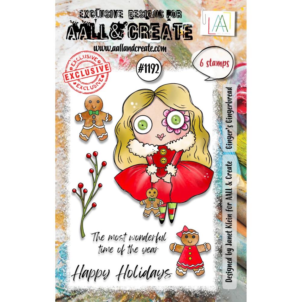 AALL And Create A7 Photopolymer Clear Stamp Set - Gingers Gingerbread