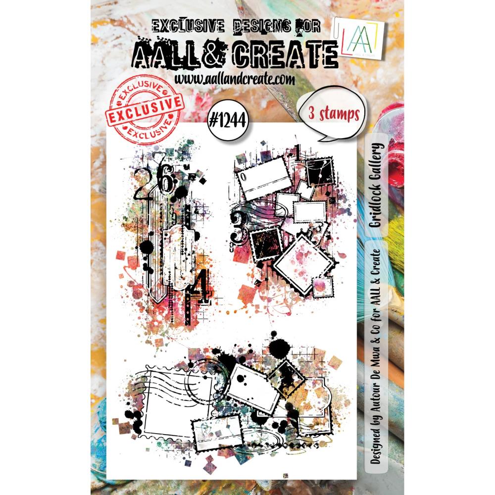 AALL And Create A7 Photopolymer Clear Stamp Set - Gridlock Gallery