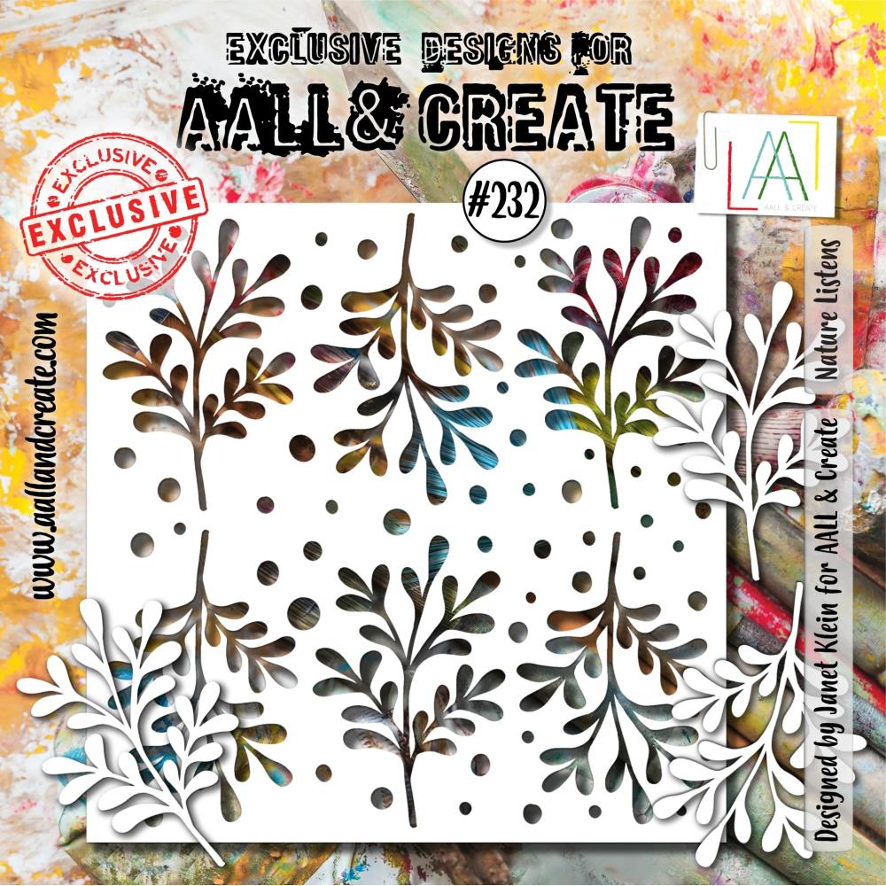 AALL And Create Stencil 6x6 - Nature Listens