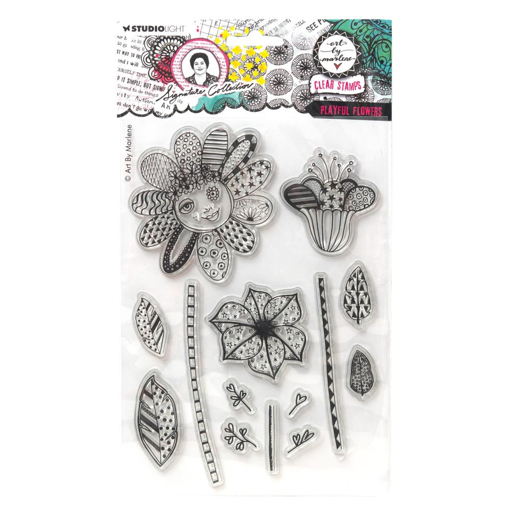 Art By Marlene Signature Collection Clear Stamps - Nr. 715 Playful Flowers