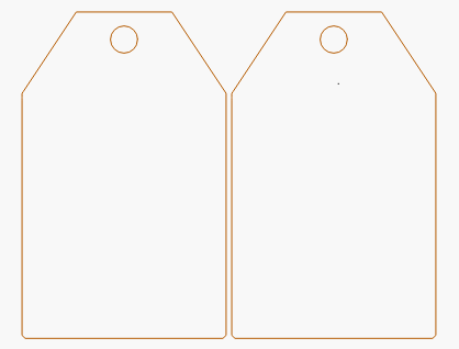 Chipboard Shapes - Regular Tags Rectangle 2pk