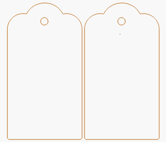 Chipboard Shapes - Regular Tags Rounded 2pk