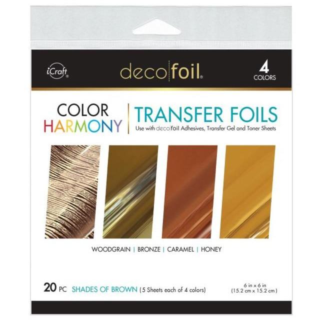 Deco Foil Harmony Foil Pack 6x6 - Shades Of Brown 20pcs