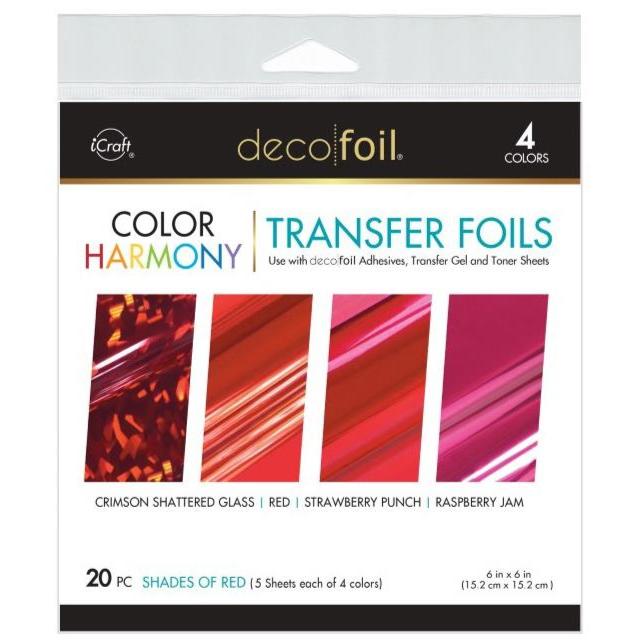 Deco Foil Harmony Foil Pack 6x6 - Shades Of Red 20pcs