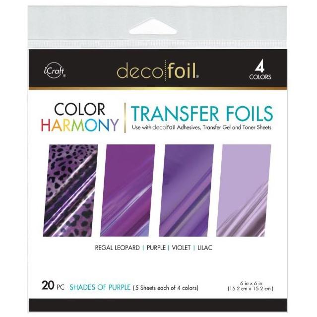 Deco Foil Harmony Foil Pack 6x6 - Shades Of Purple 20pcs