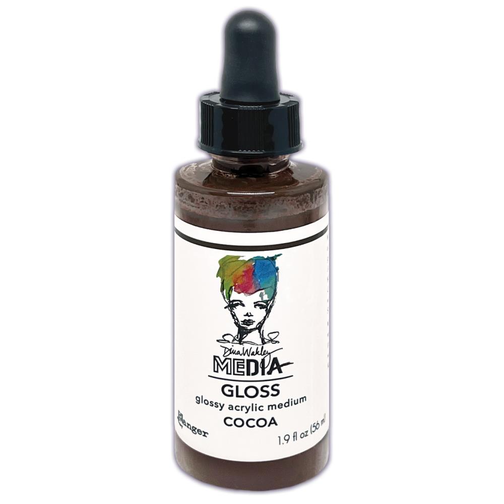 Dina Wakley MEdia Gloss Dropper Style - Cocoa