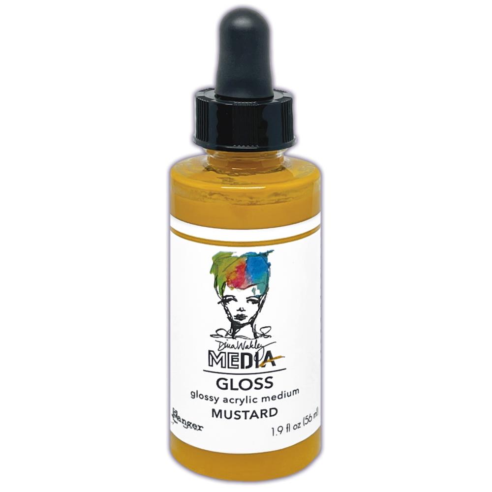 Dina Wakley MEdia Gloss Dropper Style - Mustard