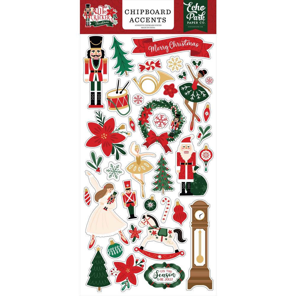 Echo Park Chipboard - Accents - Nutcracker Christmas