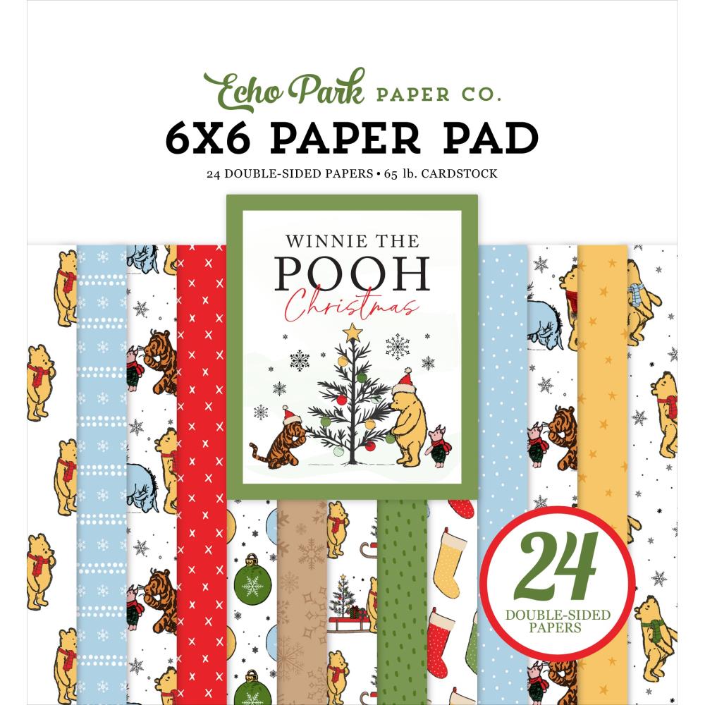 Echo Park Double-Sided Paper Pad 6x6 - Winnie The Pooh Christmas