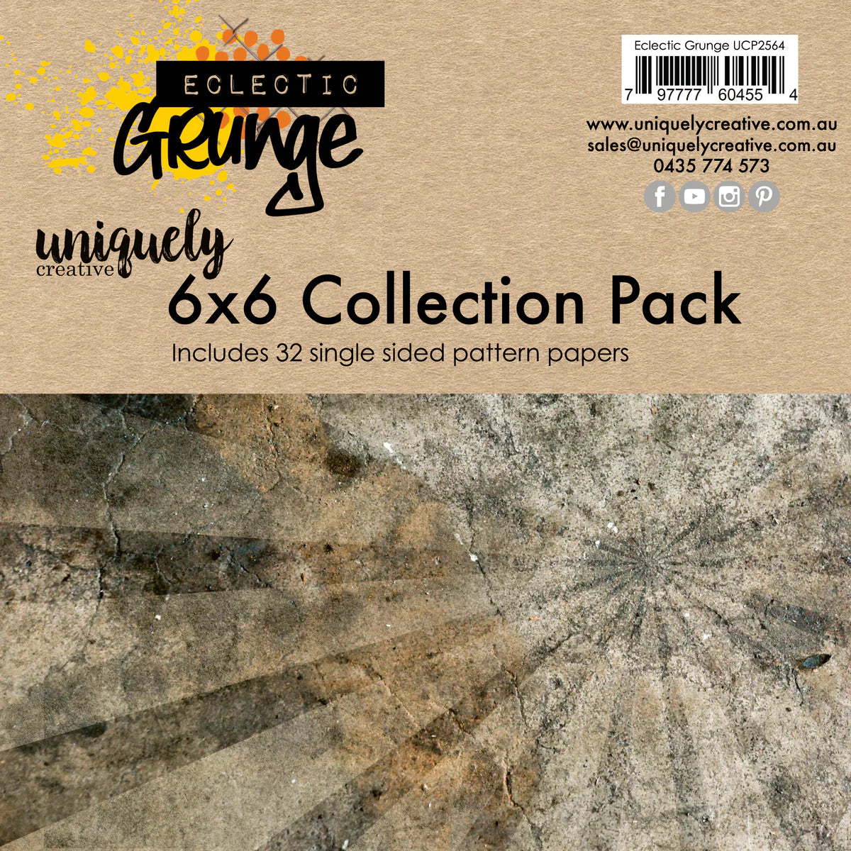 Uniquely Creative - 6x6 Collection Pack - Eclectic Grunge