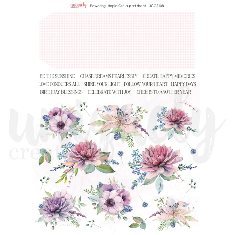 Uniquely Creative - Cut-A-Part Sheet - Flowering Utopia