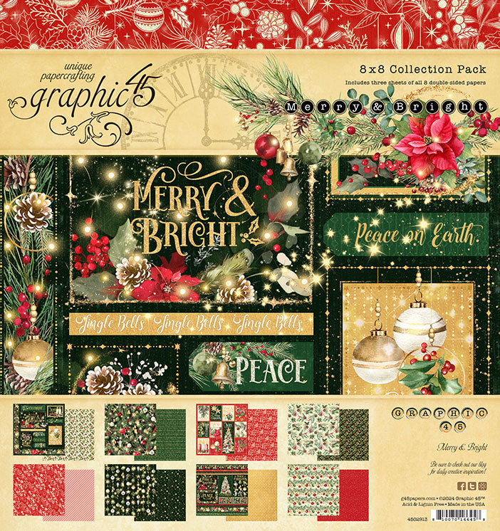 Graphic 45 - Collection Pack 8x8 - Merry & Bright