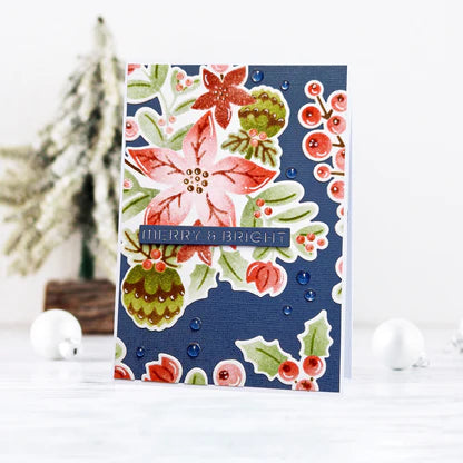 Spellbinders Stencil & Die Bundle - Christmas Florals The Classic Christmas