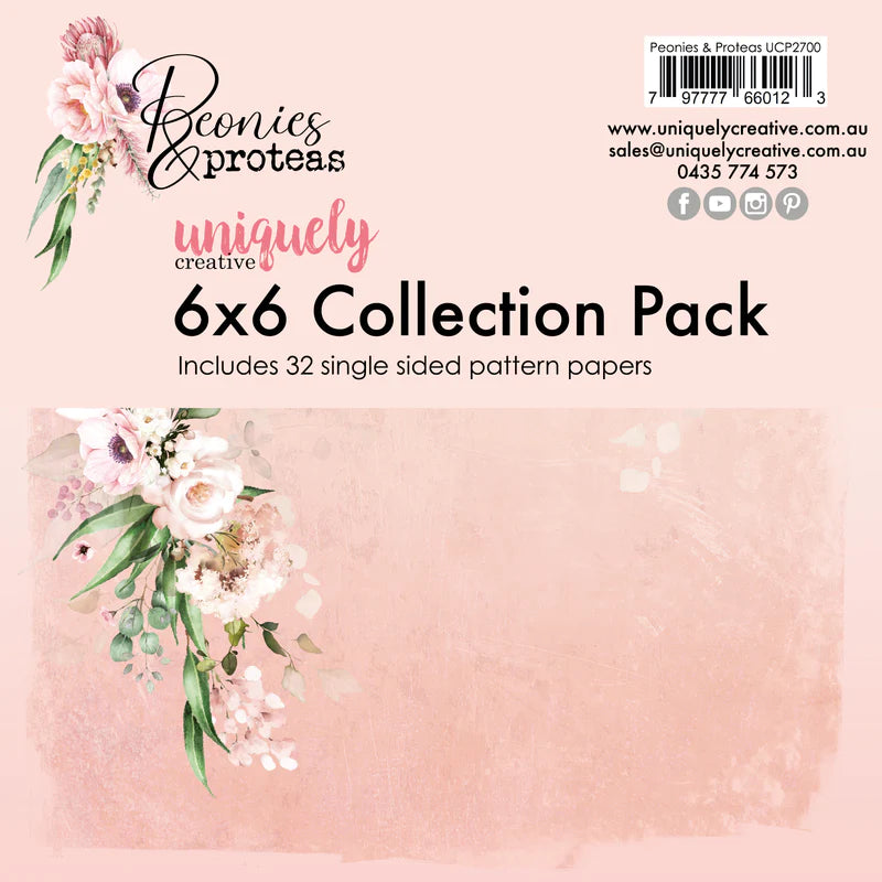 Uniquely Creative - 6x6 Collection Pack - Peonies and Proteas