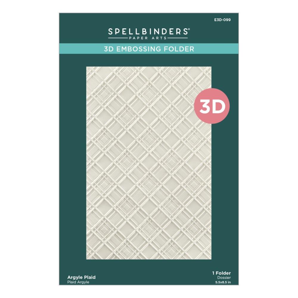 Spellbinders 3D Embossing Folder - Argyle Plaid