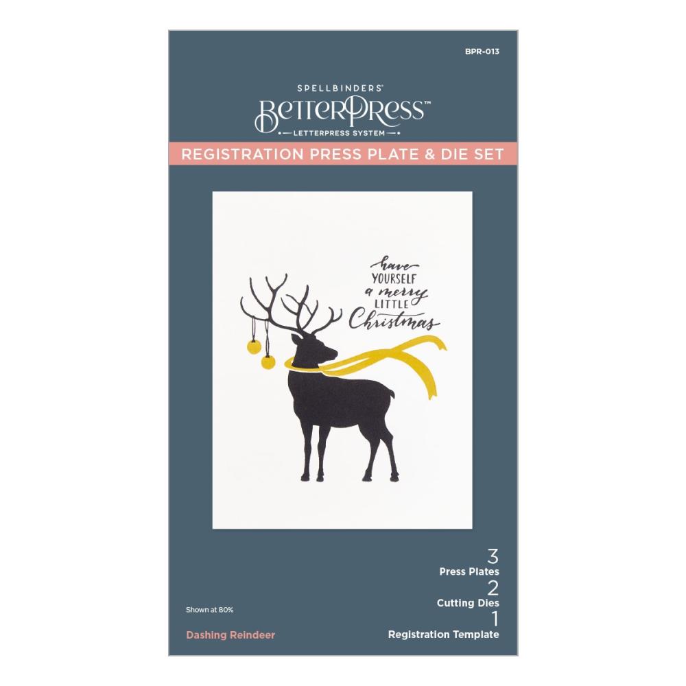 Spellbinders Press Plate & Die Set - Dashing Reindeer