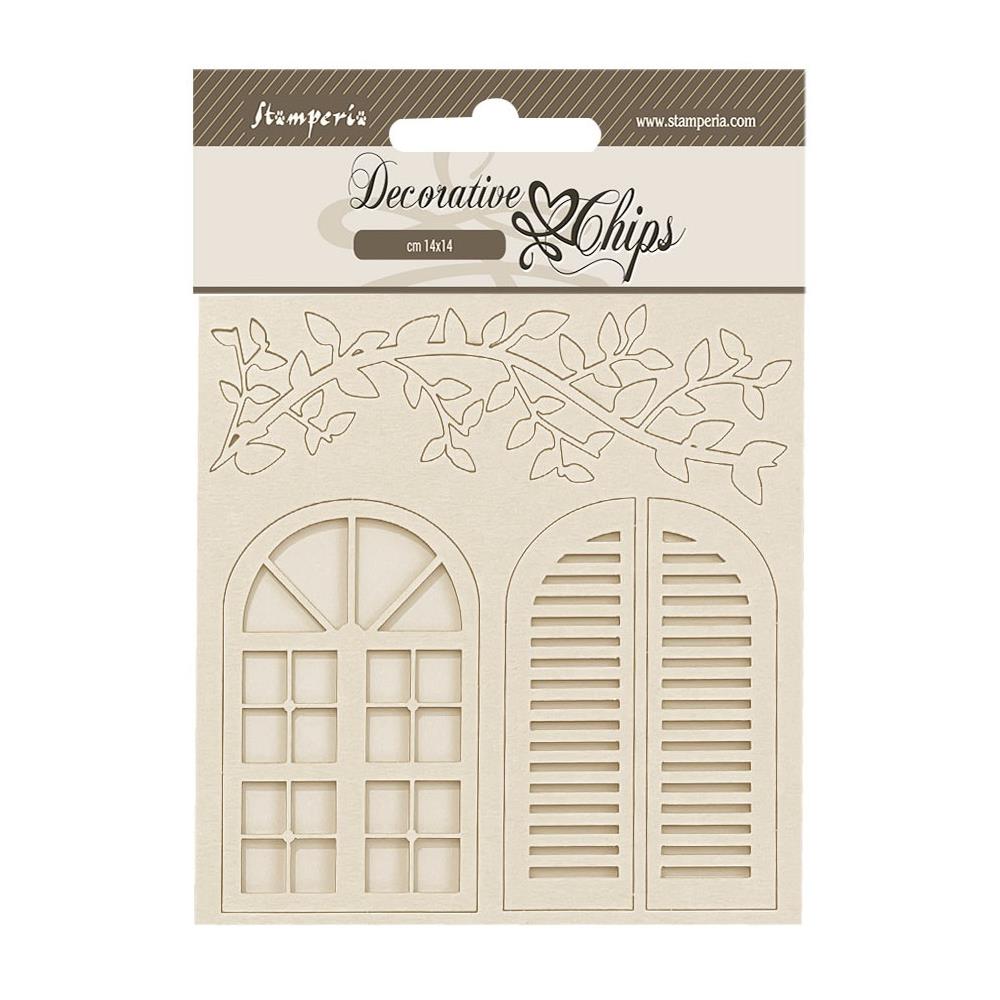 Stamperia Decorative Chips - Godlen Harmony Windows