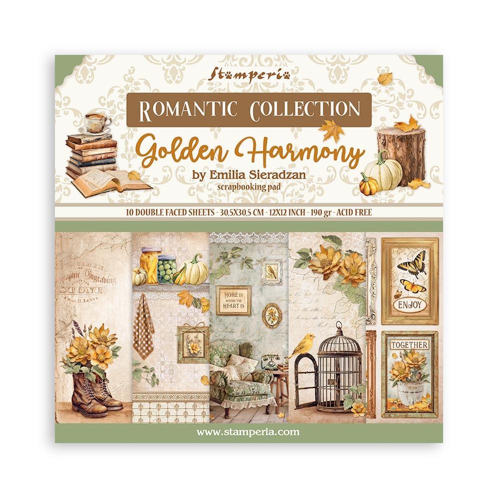 Stamperia Double-Sided Paper Pad 12x12 - Golden Harmony