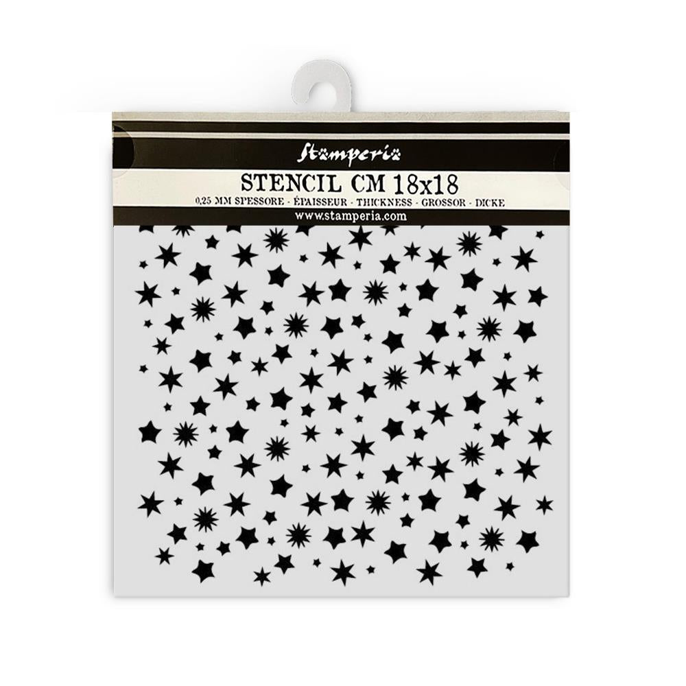 Stamperia Media Stencil - Classic Christmas Stars Pattern