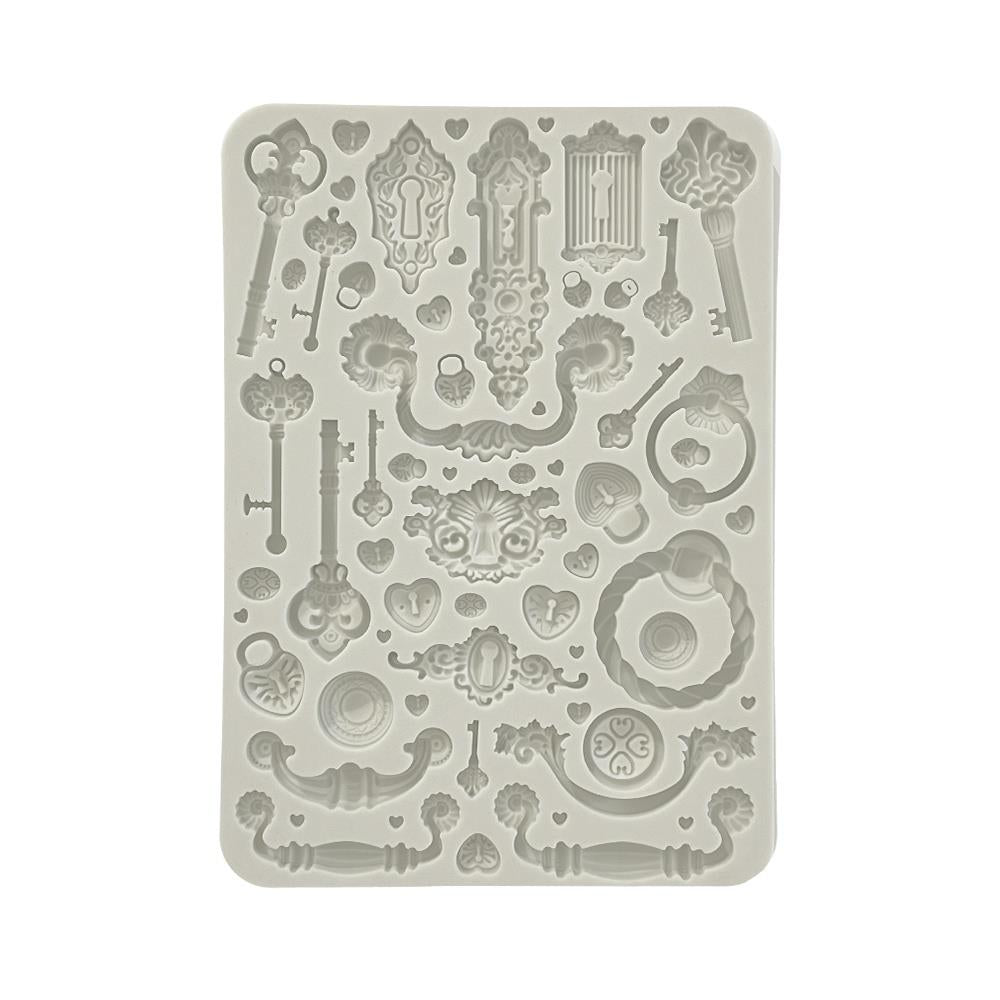 Stamperia Silicone Mould A5 - Golden Harmony Keys Handles And Locks