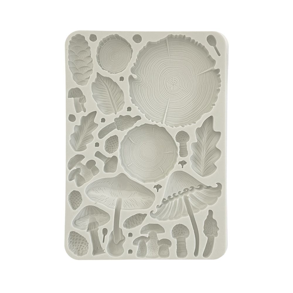 Stamperia Silicone Mould A5 - Golden Harmony Wood And Mushrooms