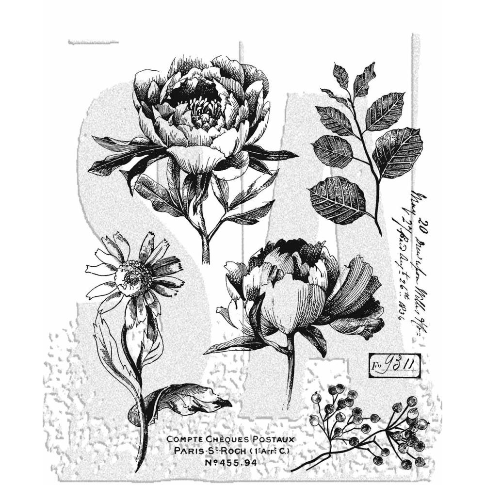 Tim Holtz Cling Stamps - French Garden