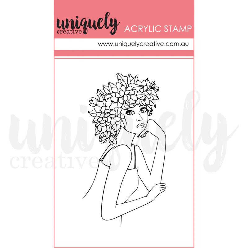 Uniquely Creative - Acrylic Mini Mark Making Stamp - Lily