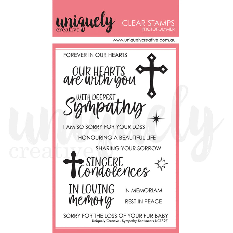 Uniquely Creative - Acrylic Stamp - Sympathy Sentiments