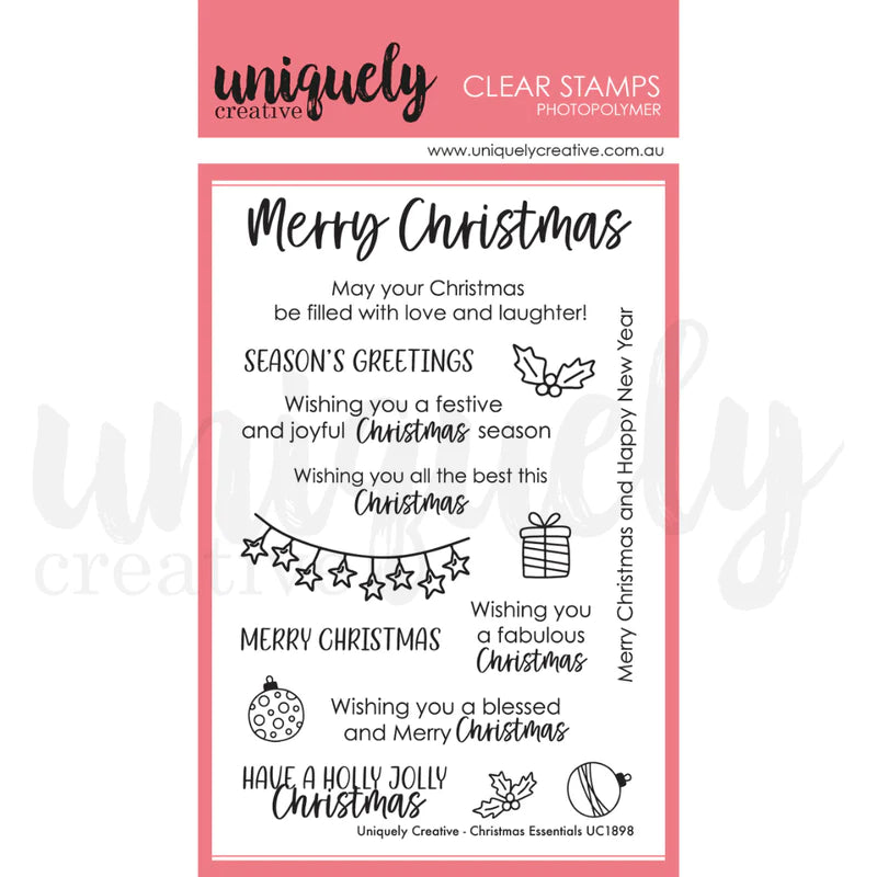 Uniquely Creative - Acrylic Stamp - Christmas Essentials