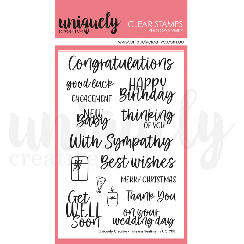 Uniquely Creative - Acrylic Stamp - Timeless Sentiments