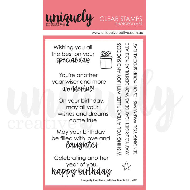 Uniquely Creative - Acrylic Stamp - Birthday Bundle