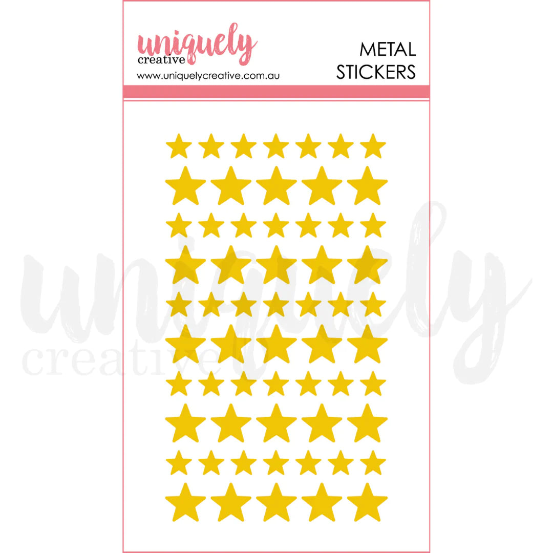 Uniquely Creative - Gold Metal Star stickers